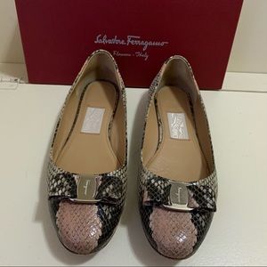 Ferragamo snakeskin Vera flats
